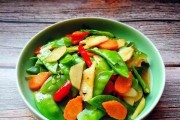 健康饮食小炒杏香荷兰豆（以荷兰豆为主，融入各种营养食材，打造健康口感美食）